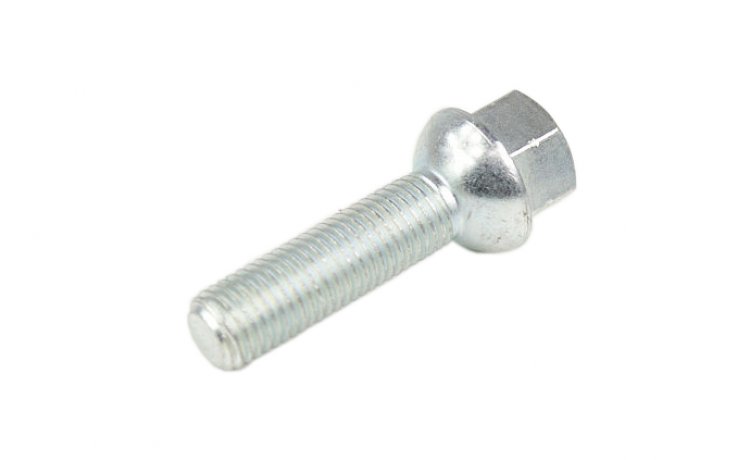 Śruba mocująca M14x1,5, gwint 45mm, kula, klucz 17