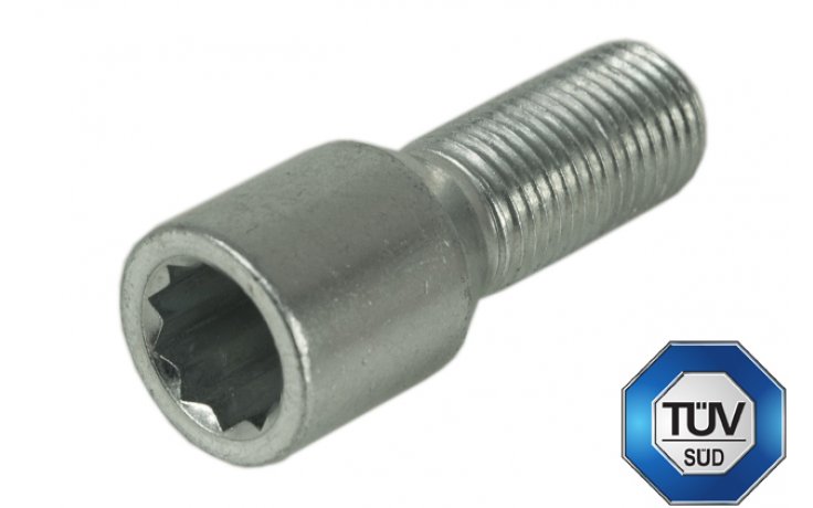 Śruba mocująca M14x1,5, wąska (fi 20), gwint 28mm, stożek 17/19 Torx