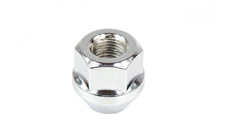 Nakrętka mocująca M12x1,5 otwarta, z kołnierzem, 21mm, klucz 19