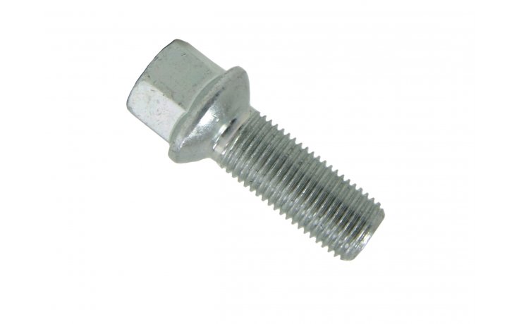 Śruba mocująca M14x1,5, gwint 40mm, kula, klucz 17