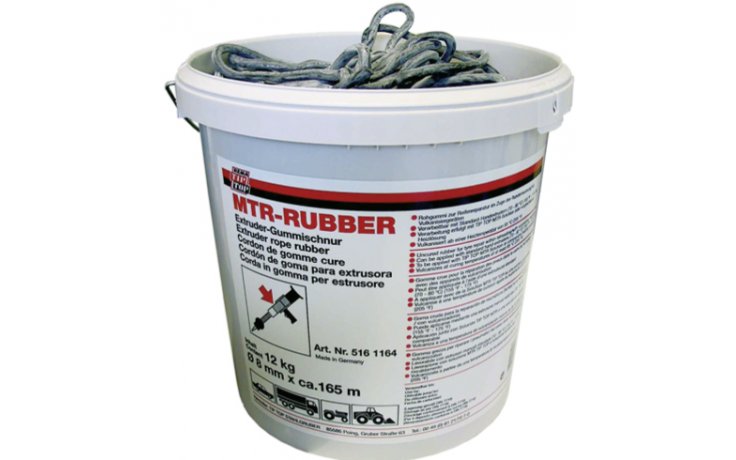 Mieszanka gumowa w sznurze RUBBER MTR-CR, o podwyższonej wytrzymałości, waga 12 kg, rozmiar Ø 8 mm