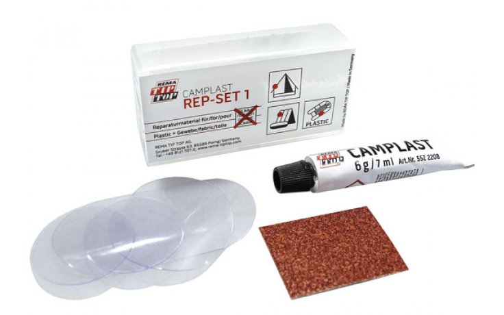 Camplast mini  - REP-SET 1, Zestaw do naprawy namiotów, basenów i sprzętu turystycznego z PCV, PU i tkanin