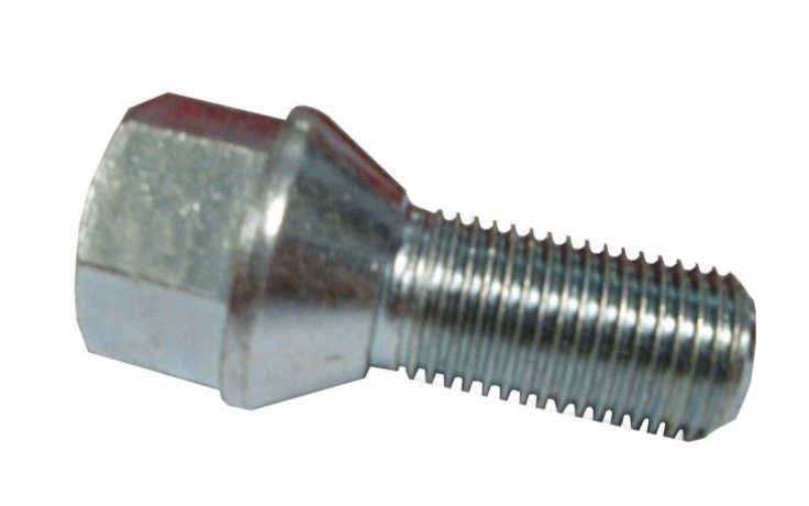 Śruba mocująca  M12x1,25, gwint 24mm, stożek, klucz 17
