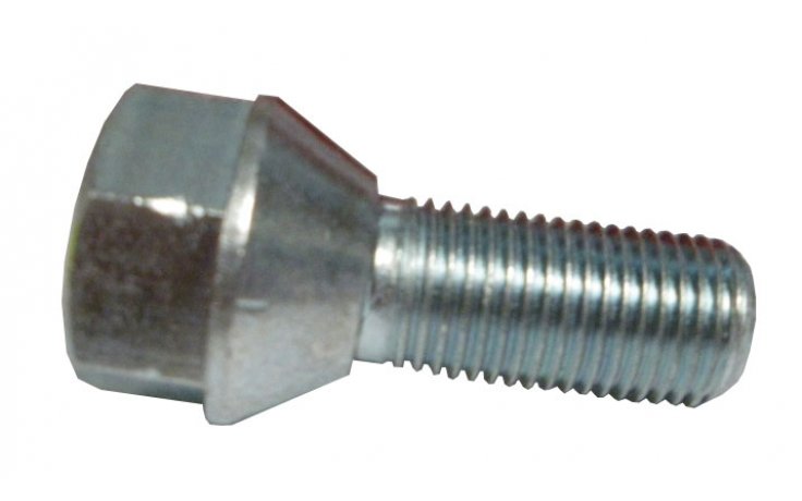 Śruba mocująca M12x1,25, gwint 26mm, stożek, klucz 19