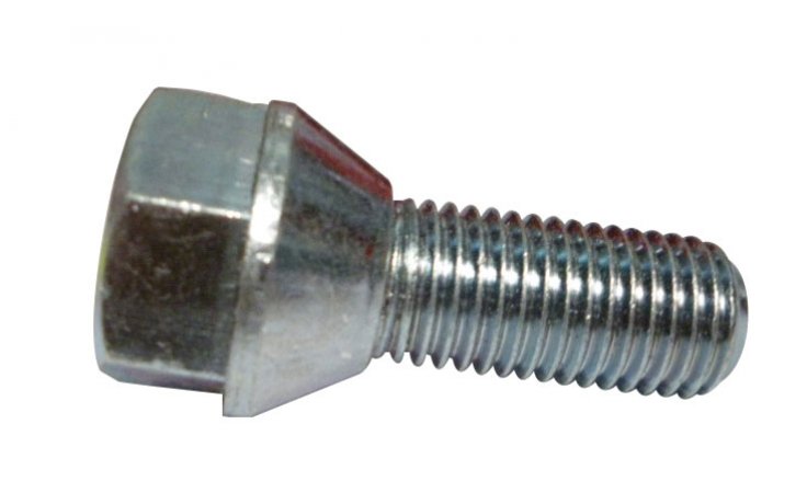 Śruba mocująca M12x1,5, gwint 26mm, stożek, klucz 19