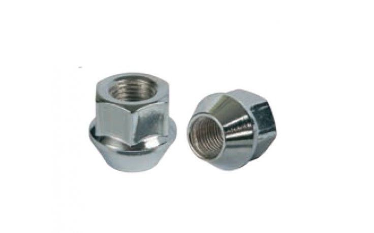 Nakrętka mocująca M12x1,25 otwarta, z kołnierzem, 21mm, klucz 19