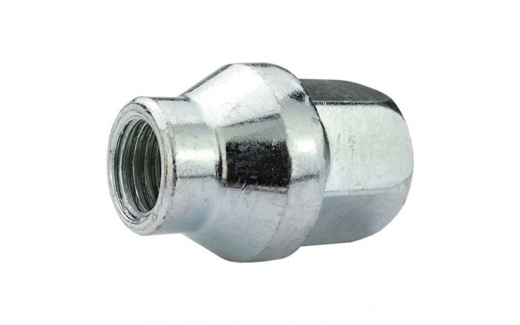 Nakrętka mocująca M12x1,25 zamknięta, 34mm, stożek z prowadzeniem, klucz 19 TUV EU