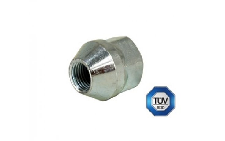Nakrętka mocująca M14x1,5 otwarta, z kołnierzem, 17mm, klucz 19 TUV