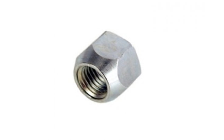 Nakrętka mocująca M12x1,5 otwarta, bez kołnierza, 17mm, klucz 21, złota