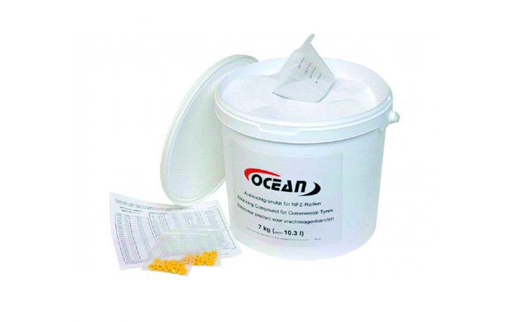 OCEAN - Proszek granulat do wyważania  kół ciężarowych 7kg / 10,3 l 