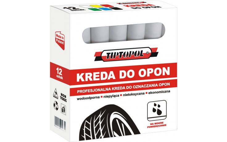 Kreda do opon biała - wodoodporna