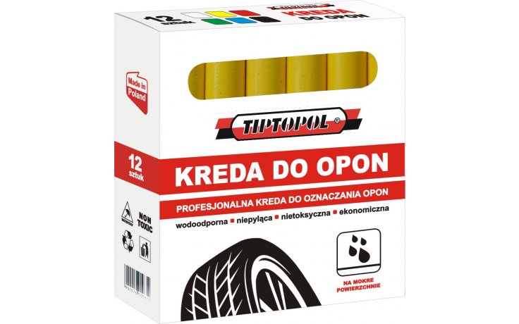 Kreda do opon żółta - wodoodporna