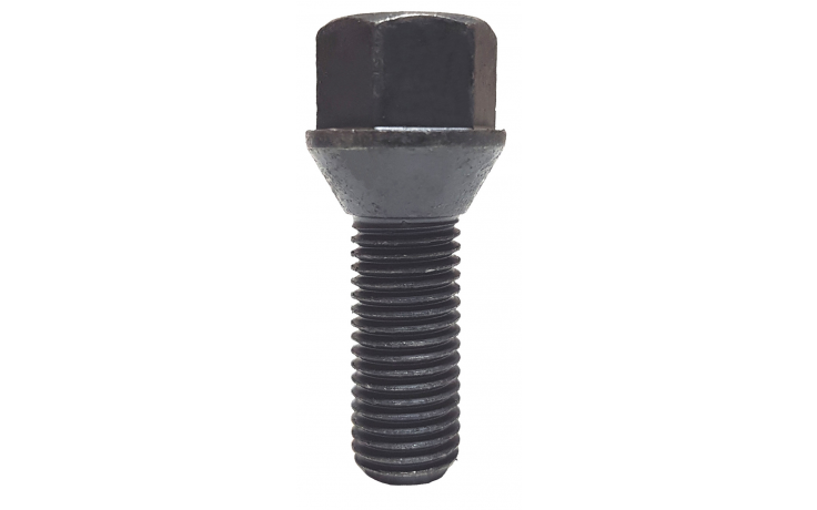 Śruba mocująca M14x1,5, gwint 45mm, stożek, klucz 17, Geomet czarna