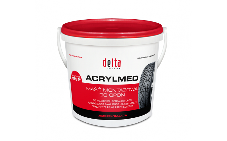 ACRYLMED Maść montażowa z uszczelniaczem (Delta Czerwona) - Pasta do montażu opon 4 kg