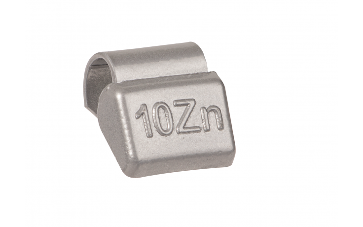 Ciężarki cynkowe powlekane ALU-S 10g, nabijane na obręcz aluminiową