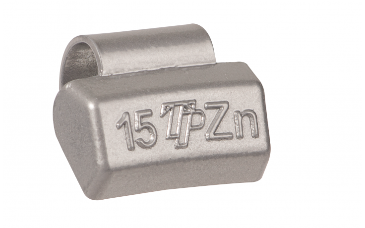 Ciężarki cynkowe powlekane ALU-S 15g, nabijane na obręcz aluminiową