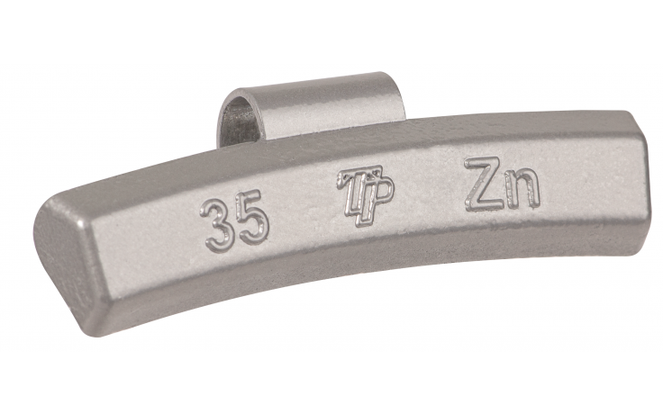 Ciężarki cynkowe powlekane ALU-S 35g, nabijane na obręcz aluminiową