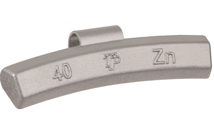 Ciężarki cynkowe powlekane ALU-S 40g, nabijane na obręcz aluminiową