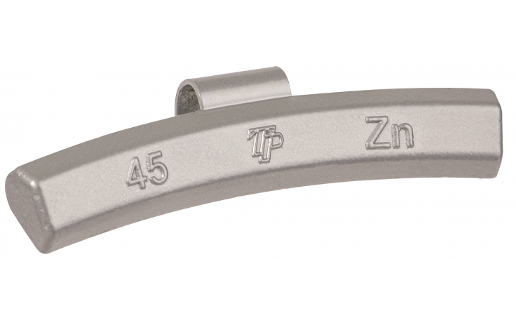 Ciężarki cynkowe powlekane ALU-S 45g, nabijane na obręcz aluminiową