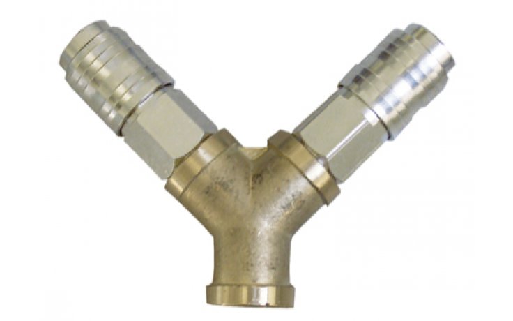 Dwójnik 1/2" kpl.z szybkozłączkami