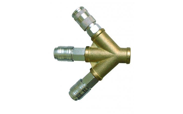 Trójnik 1/2" - kpl.z szybkozłączkami