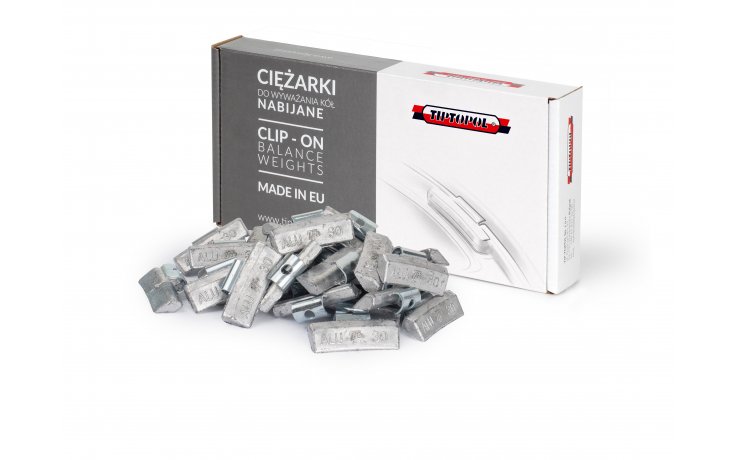 Ciężarek ołowiany ALU 30g, nabijany na obręcz aluminiową - niepowlekany