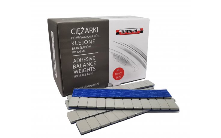 Ciężarek klejony ALU SLIM Clear Tape - FE 12 x 5g - malowany szary