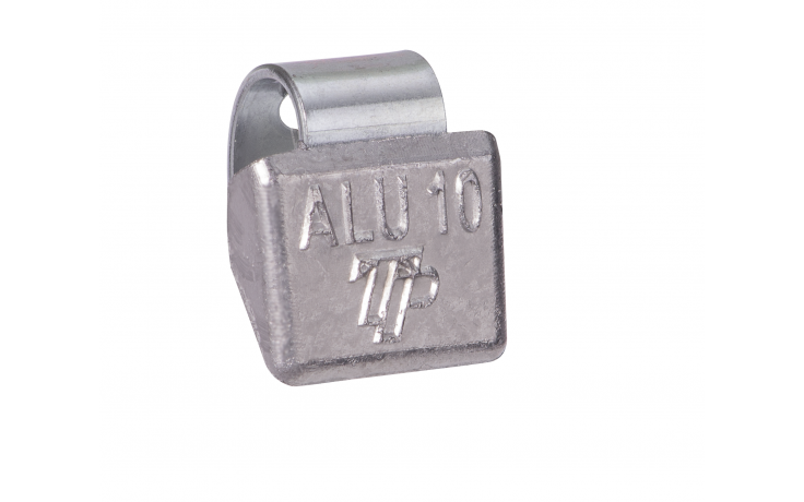 Ciężarek ołowiany ALU 10g, nabijany na obręcz aluminiową - niepowlekany