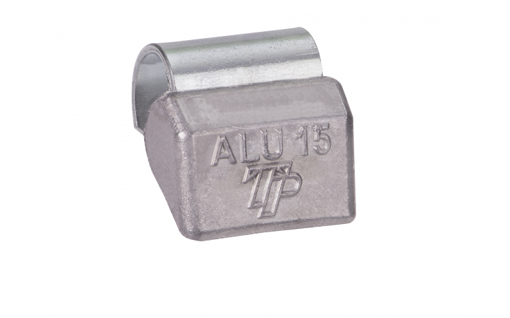 Ciężarek ołowiany ALU 15g, nabijany na obręcz aluminiową - niepowlekany