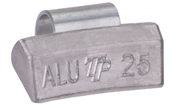 Ciężarek ołowiany ALU 25g, nabijany na obręcz aluminiową - niepowlekany
