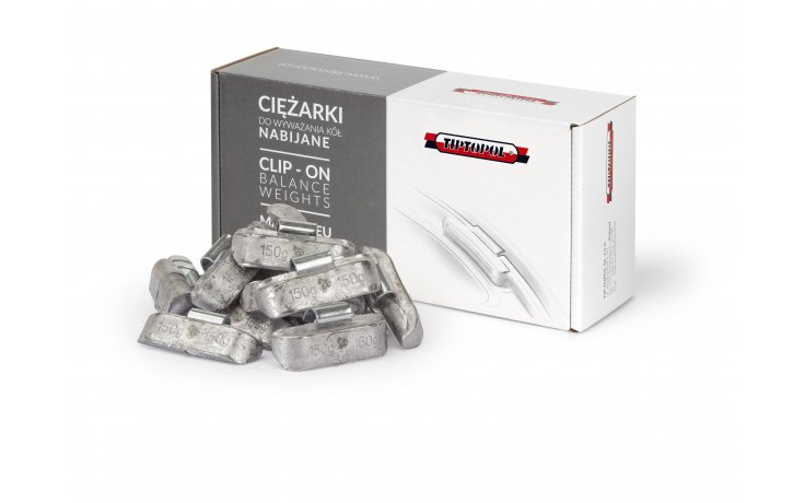 Ciężarek ołowiany 150g nabijany na obręcz stalową - koła ciężarowe