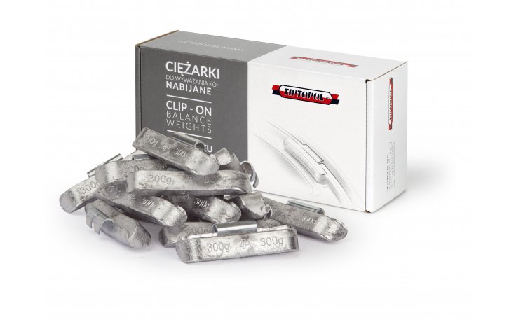 Ciężarek ołowiany 300g nabijany na obręcz stalową - koła ciężarowe