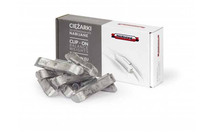 Ciężarek ołowiany 350g nabijany na obręcz stalową - koła ciężarowe