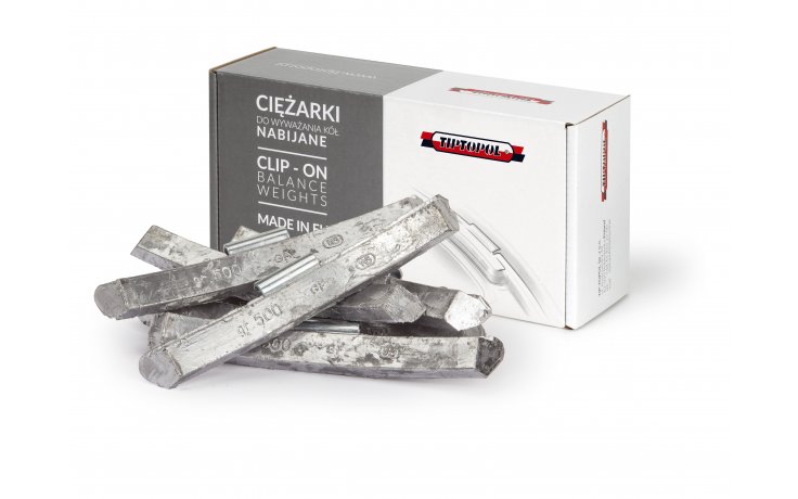 Ciężarek ołowiany 500g nabijany na obręcz stalową - koła ciężarowe