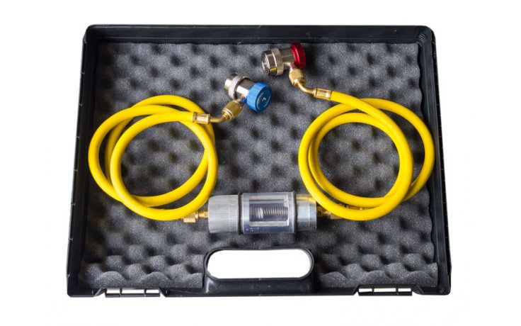 Zestaw filtracyjny z cylindrem do analizy czystości czynnika