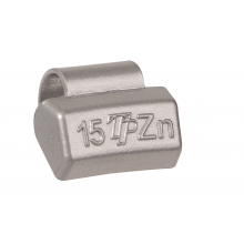 Ciężarki cynkowe powlekane ALU-S 15g, nabijane na obręcz aluminiową