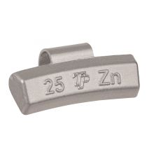 Ciężarki cynkowe powlekane ALU-S 25g, nabijane na obręcz aluminiową