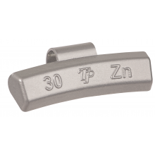 Ciężarki cynkowe powlekane ALU-S 30g, nabijane na obręcz aluminiową