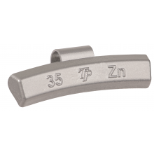 Ciężarki cynkowe powlekane ALU-S 35g, nabijane na obręcz aluminiową