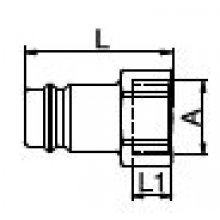Króciec  (Adapter) RECTUS  typ 1727, 1/2" gwint wewnętrzny ( PNSR12WTW27 )
