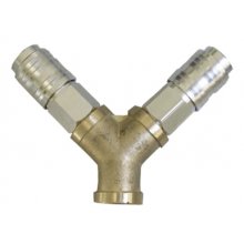 Dwójnik 1/2" kpl.z szybkozłączkami