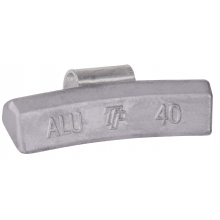 Ciężarek ołowiany ALU 40g, nabijany na obręcz aluminiową - niepowlekany