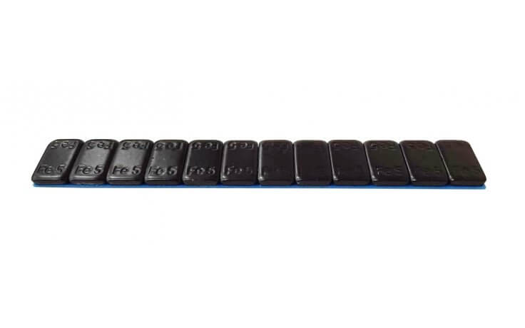 Ciężarek klejony ALU SLIM Clear Tape - FE 12 x 5g - malowany czarny
