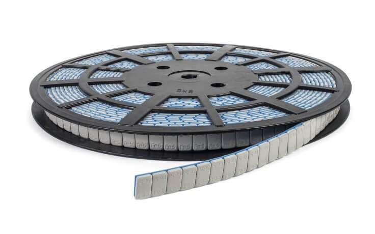 Ciężarek klejony ALU SLIM Clear Tape - FE 1200 x 5g na rolce - malowany szary